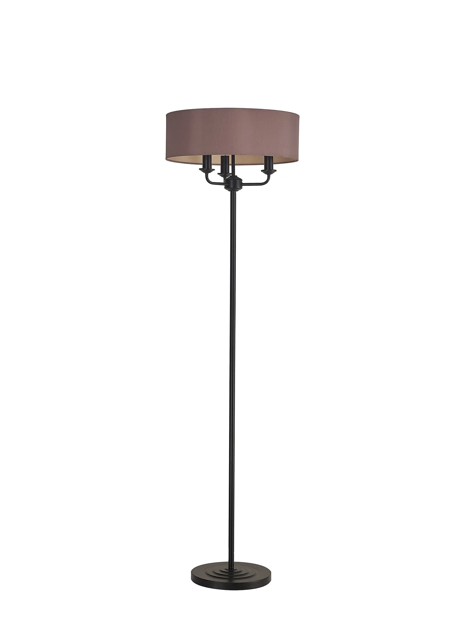 Banyan 45cm 3 Light Floor Lamp Matt Black, Taupe DK1058  Deco Banyan MB TA